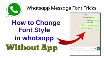 How to Change Text Massage Format In WhatsApp Without Using Any App | WhatsApp Massage font Tricks