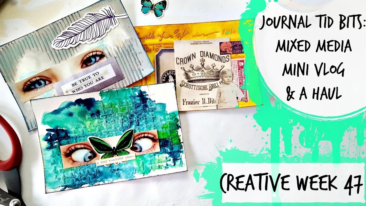 Journal Tids Bits: Creative Week 47: Mixed Media Cards, Mini Vlog ...