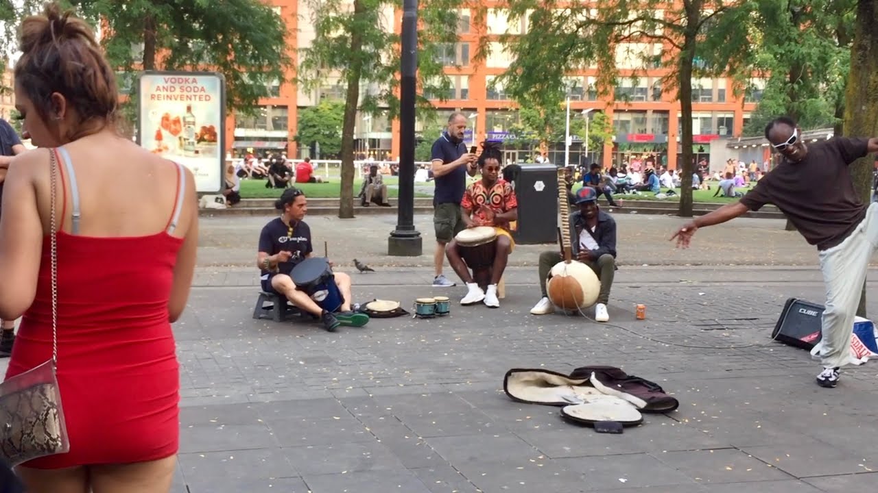 Amazing Street Musicians with Funny Dancer | African Music Cover