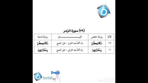سورة الزمر برواية شعبة بن عياش للشيخ محمد مصطفى بلال