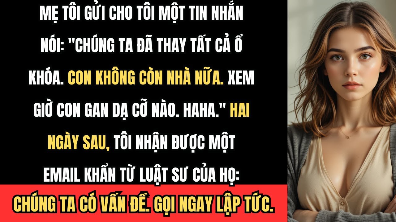Mẹ tôi gửi cho tôi một tin nhắn với nội dung: 