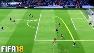 رسميا مقطع مباراة فيفا 18 على PS4  العرضيات و الركلات الحرة على طريقة رونالدو ? | FIFA 18