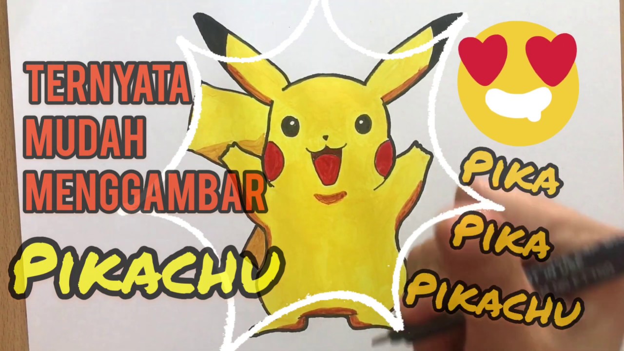 TUTORIAL EASY DRAWING PIKACHU - YouTube