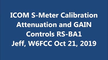 ICOM Calibrated to 50 uV for S 9 reports with RS-BA1 Demo Revised