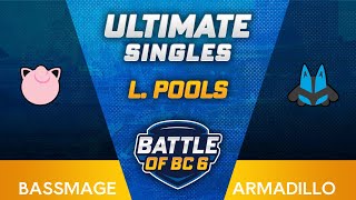 BassMage (Jigglypuff) vs Armadillo (Lucario) - Ultimate Singles Losers Top 12 - Battle of BC 6