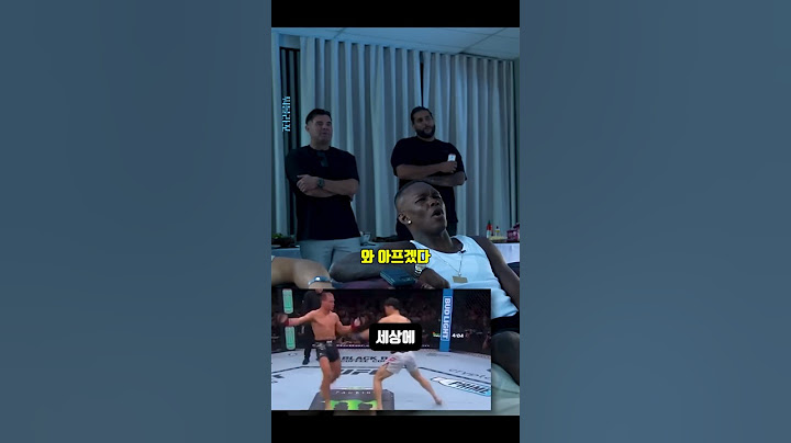 최두호의 경기를 보는 bj아데산야