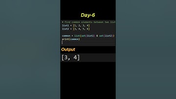 Python Trick: Find Common Elements Between Two Lists in Seconds! #python #100daysofcode