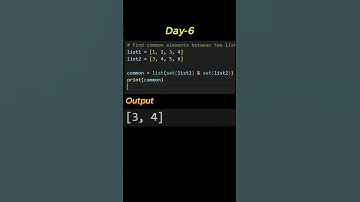 Python Trick: Find Common Elements Between Two Lists in Seconds! #python #100daysofcode