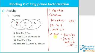 P5 Mathematic Topic:  ANSWERING QUESTIONS (4) ON PRIME FACTORS REPRESENT ON VENN DIAGRAM1