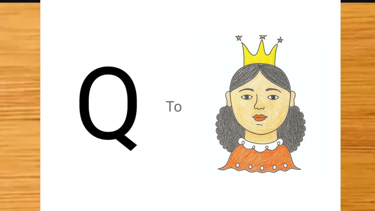 How To Draw "Q"Letter Drawing Step By Step 