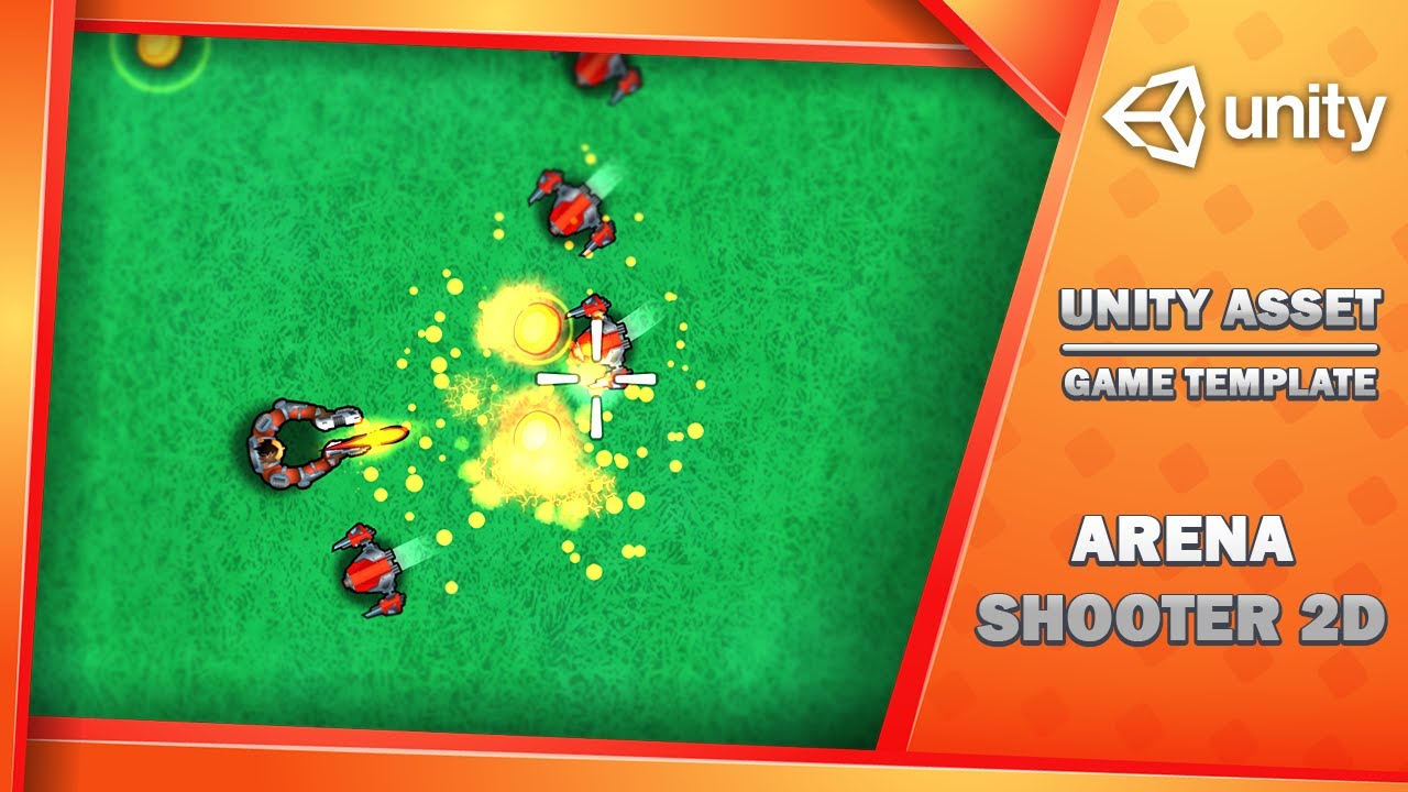 Top Down Arena Shooter 2D - Game Template, video preview 2