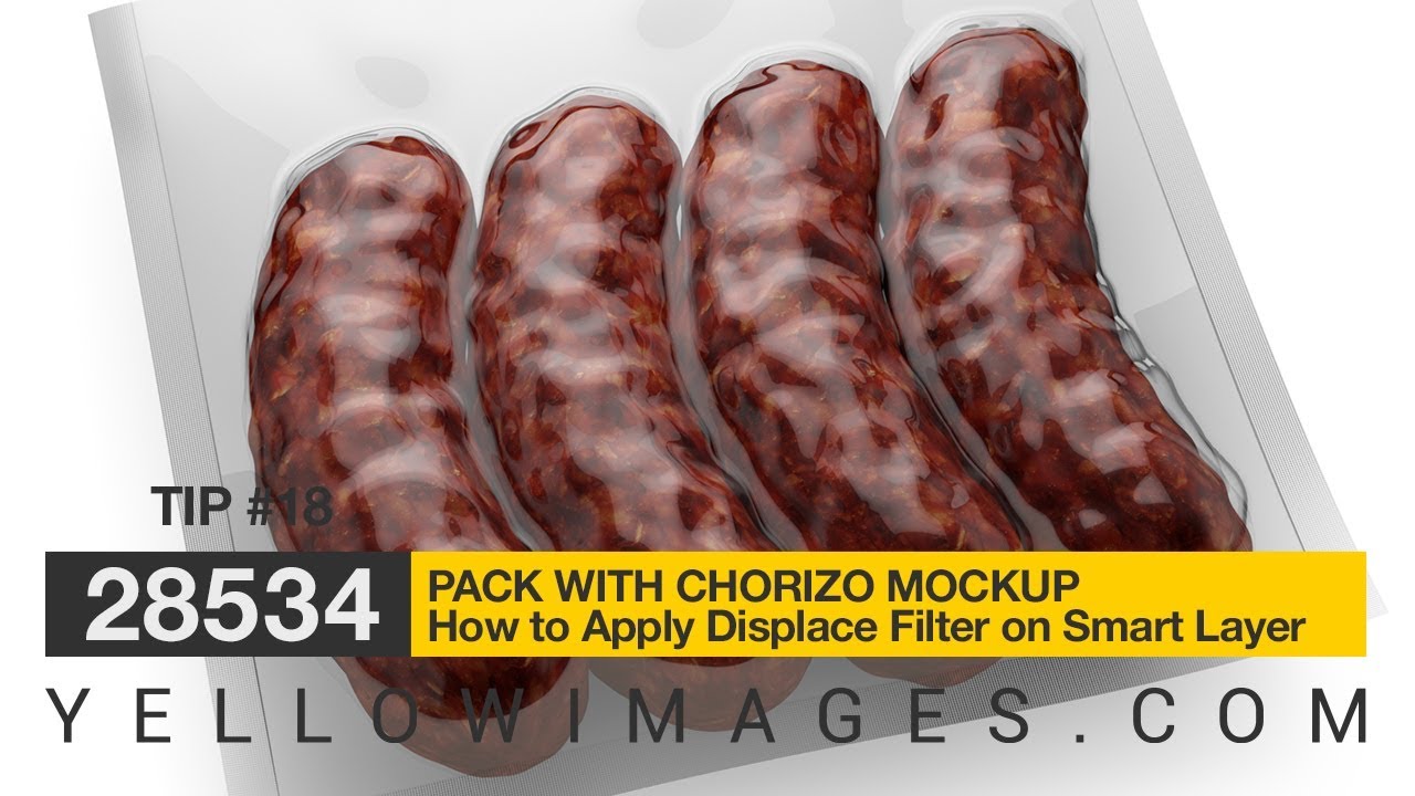 Download Pack W Chorizo Mockup Half Side View High Angle Shot In Packaging Mockups On Yellow Images Object Mockups Yellowimages Mockups