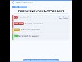 This Weekend in Motorsport — OddSpec