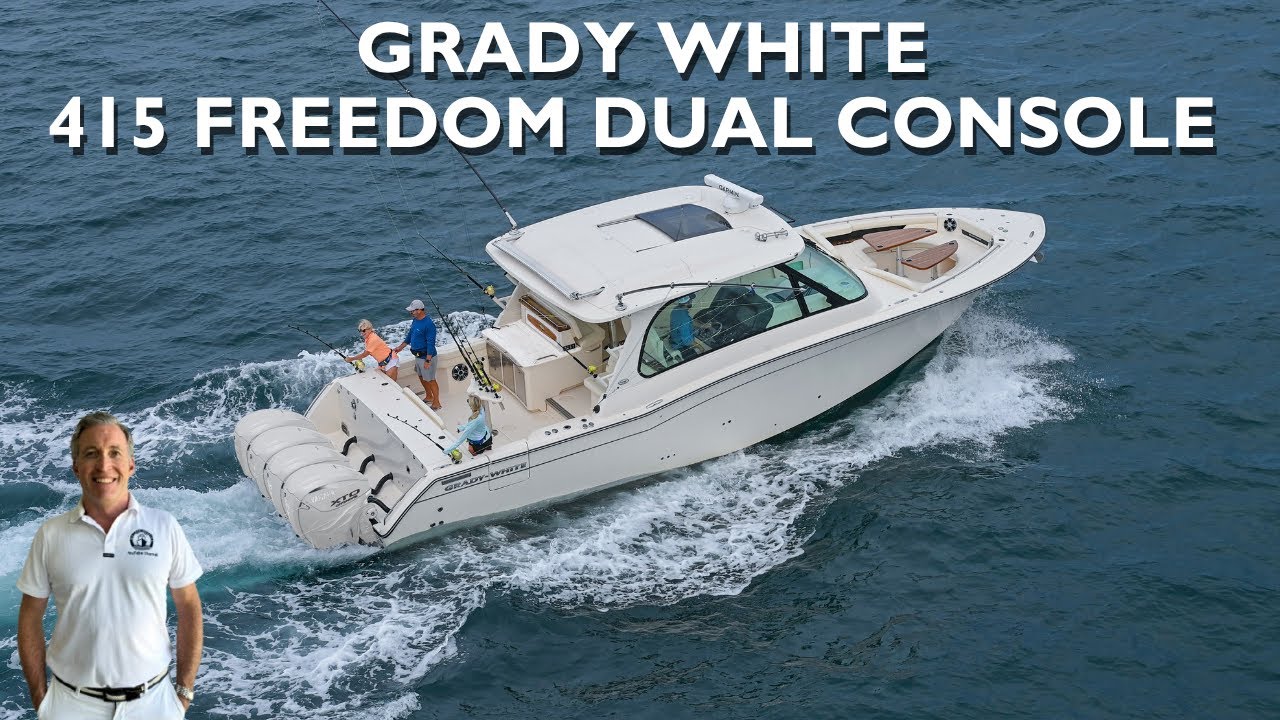 НОВАЯ ТУРИСТИЧЕСКАЯ ЯХТА GRADY WHITE 415 FREEDOM С ДВОЙНОЙ КОНСОЛЬЮ 2025 ГОДА