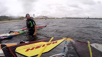 Windsurfing @ Oostvoornse Meer met de forward loop (poging) van Robert