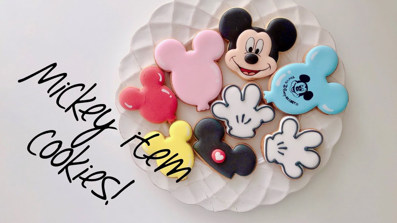 Micky Item Cookies ミッキーアイテムのアイシングクッキー Youtube