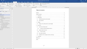 Using page breaks, creating Table of contents, List of figures, List of tables in a dissertation