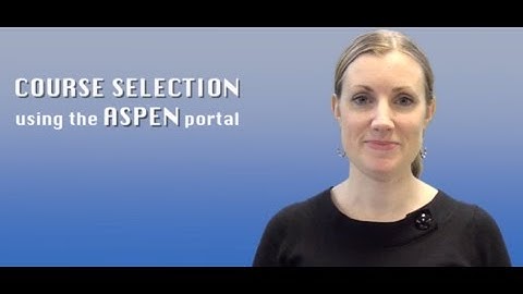 Course Registration Using the ASPEN Portal