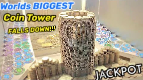 ✅*MUST SEE*… “World Record Tower” Crashes Inside The High Limit Coin Pusher! || JACKPOT || ASMR