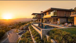 Inside the Ultimate California Hillside Mansion | Luxury Architecture with Spectacular Sunset Views