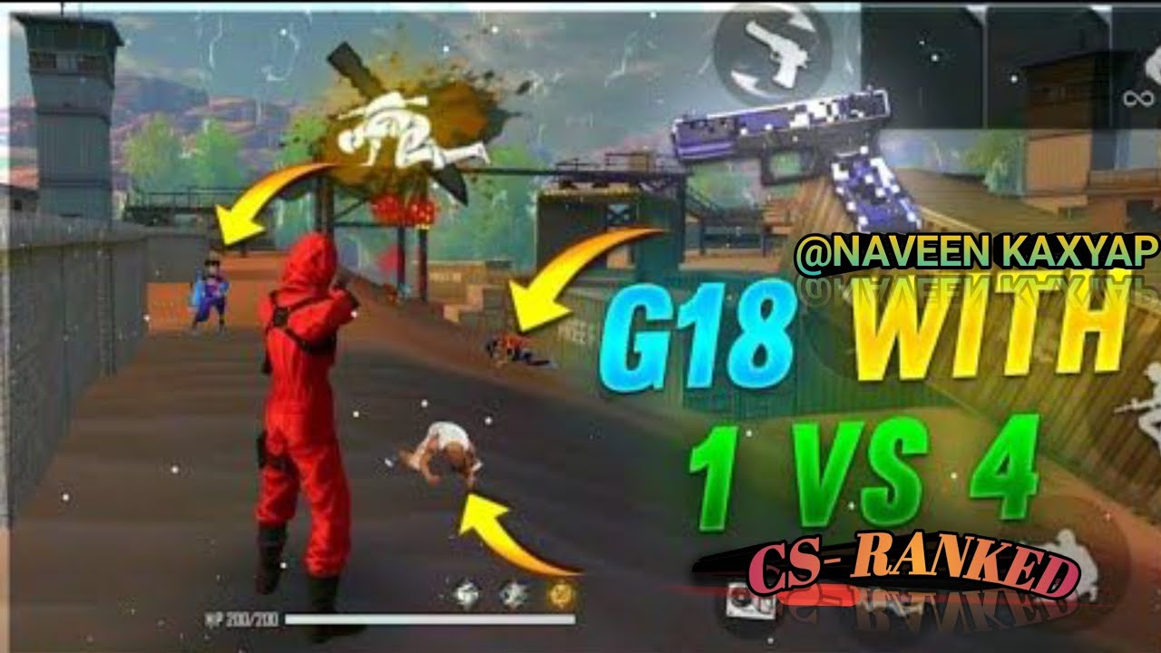 ONLY G18 1 VS 4 CLUCH IN CS-RANKED WITH 10 KILL @TotalGaming093 ...