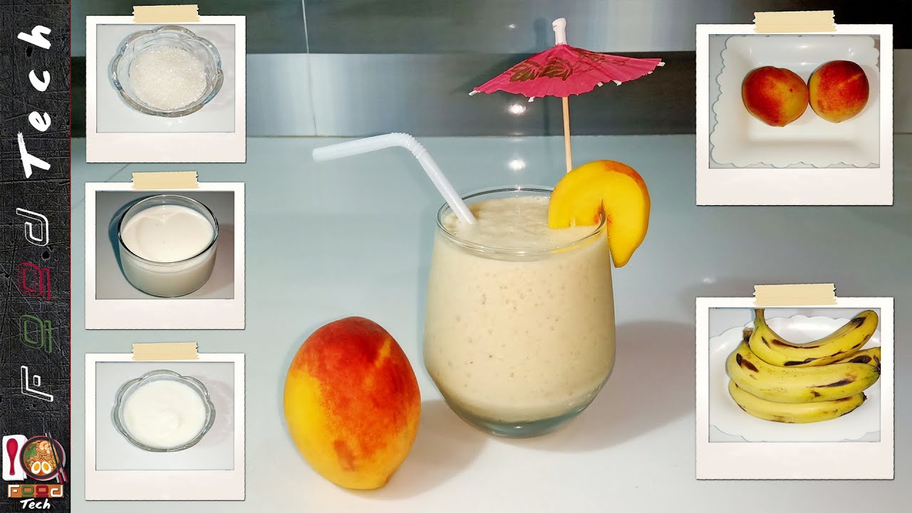 Peach Smoothie Recipe Mix Fruit Weight Loss Drink l Banana Peach