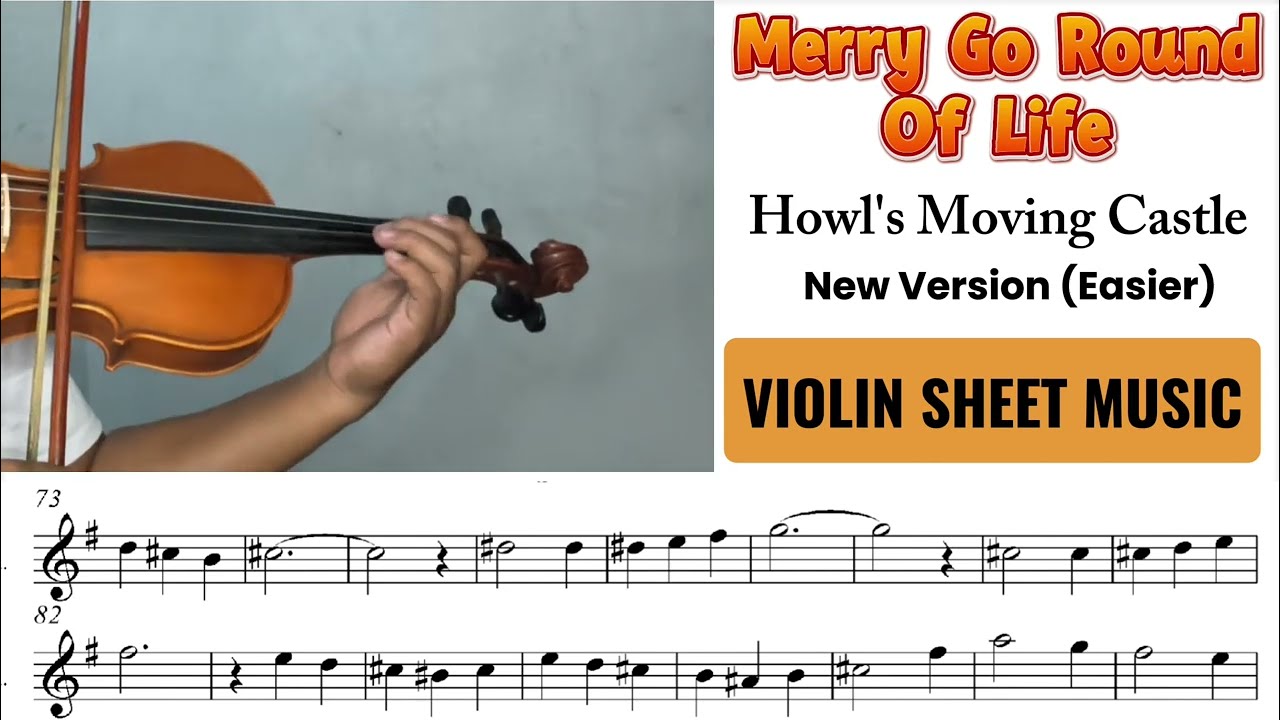 Free Sheet || Merry Go Round Of Life - Joe Hisaishi || Violin Sheet Music