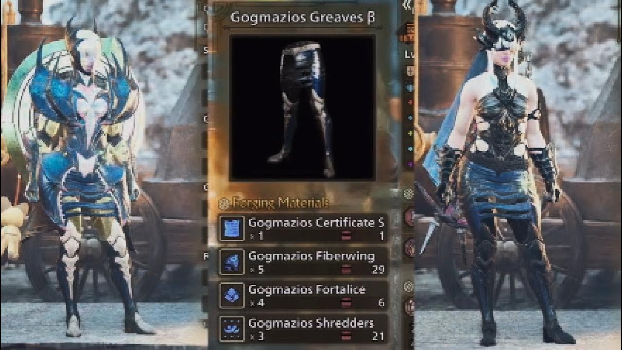 Monster Hunter Wilds Gogmazios Full Armor Set Inspected Mixed Set Bonuses from Other Monsters