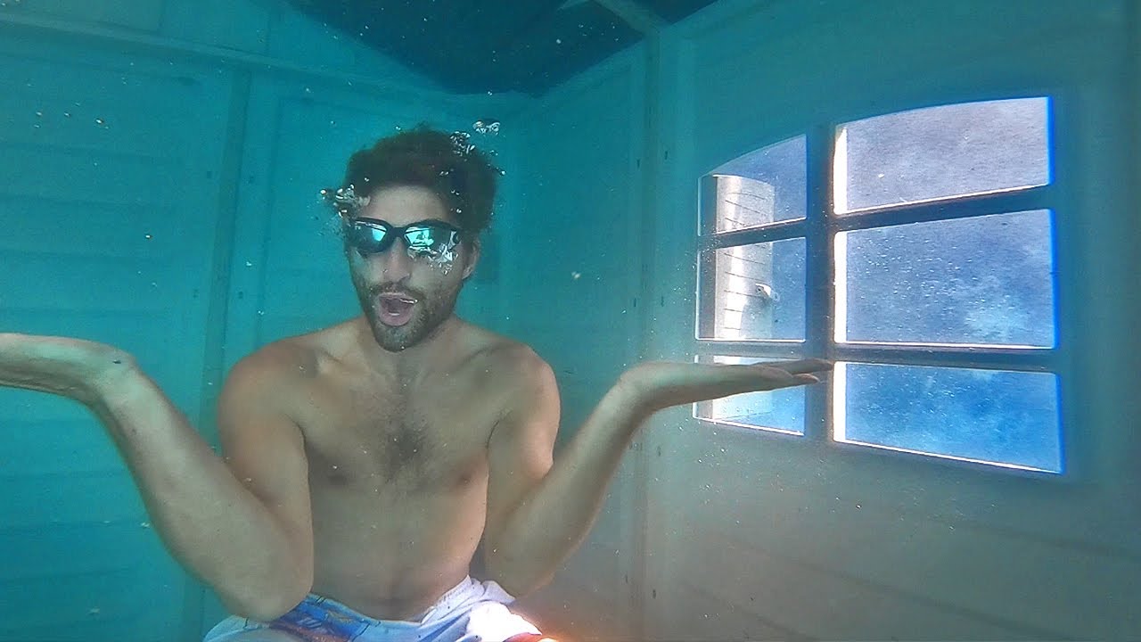 Living In Underwater House For 24 Hours! - YouTube