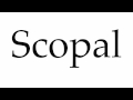 How to pronounce scopal