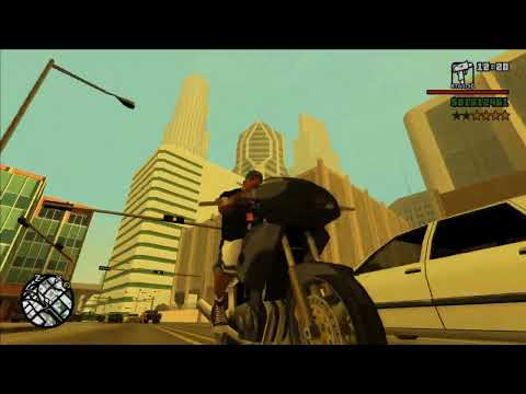 GTA San Andreas - Stealing a Tank + Six Star Escape - GTA San Andreas - Stealing a Tank + Six Star Escape