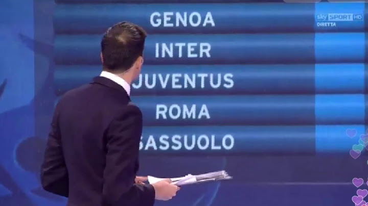 PRESENTAZIONE CALENDARIO SERIE A 2017/2018