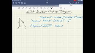 Katheten berechnen mit dem Satz des Pythagoras