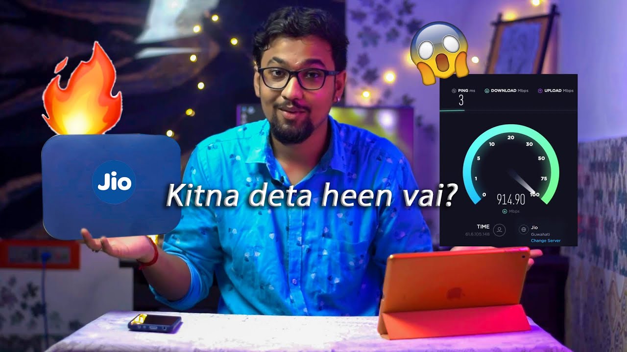 JIO Fiber First Month free - 150 Mbps Speed Test - Uploading and downloading speed | 2.4 GHz Vs 5GHz