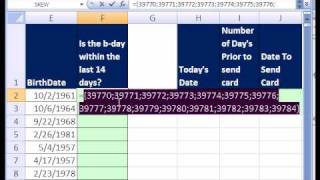 Famous Excel Magic Trick 165p1 MACRO Advanced Filter Extract B-days Wealth