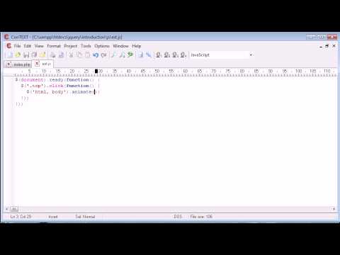 jQuery Tutorial - 89 - Scroll to top