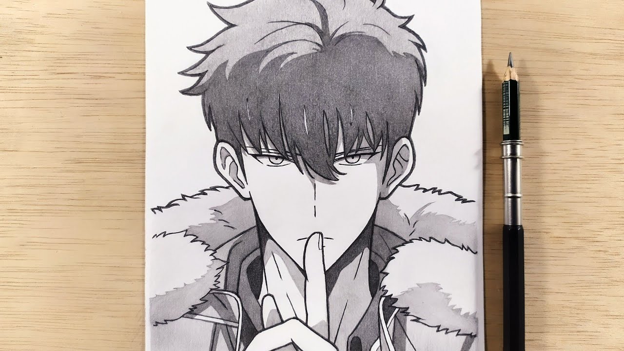 How to Draw Sung Jin Woo For Beginners - Solo Leveling | Tutorial - Step by Step