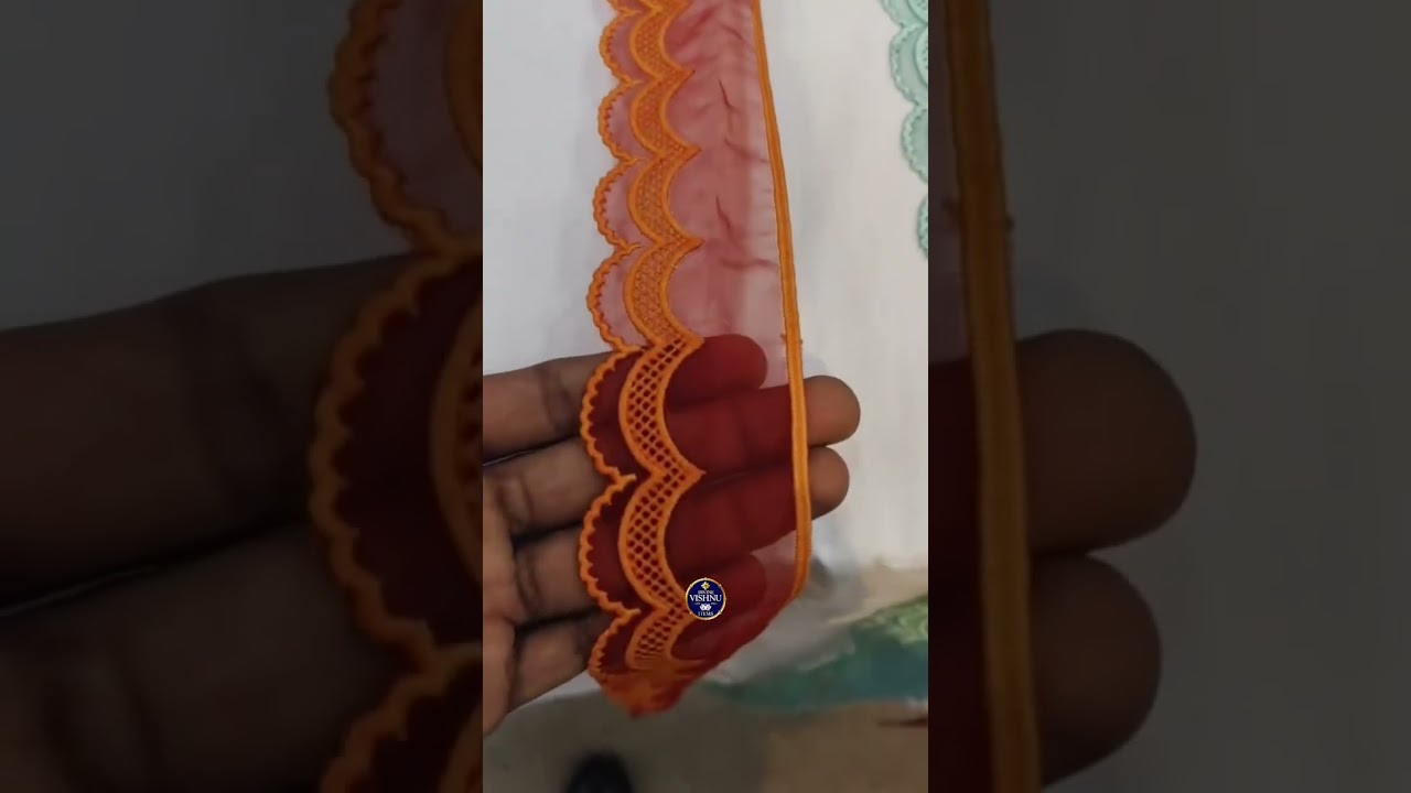 Exquisite Organza cutwork lace! 😍Order now: +91-816-853-1088