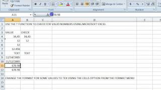 00080 - How To Use The T Function To Check For Valid Numbers Using Microsoft Excel