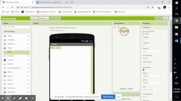 How To Create A Label, How To Rename Components, Component Properties | App Inventor For Android
