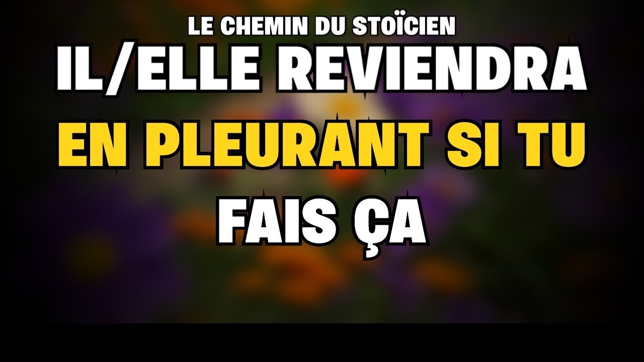 Il/Elle reviendra en pleurant si tu fais ça