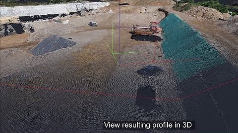 How to calculate terrain cross sections from drone data in 3Dsurvey
