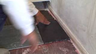 Laying slate tiles