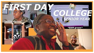 first day of college | online classes @ uncc| spring semester