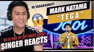 MARK NATAMA - TEGA (Glenn Fredly) - Indonesian Idol 2021 | SINGER REACTION