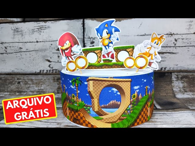 Artes de Monizinha - Bolo Fake Sonic 💙 . Hoje falamos de jogos