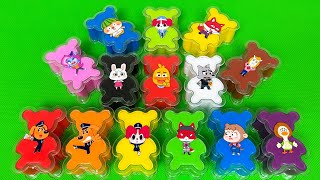 Sheriff Labrador - Looking For Mini Bear With Slime Clay Mix Colorful Satisfying Video Asmr