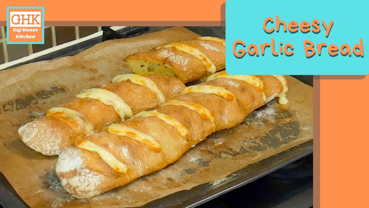 HOMEMADE BAGUETTES | Cheesy Garlic Bread