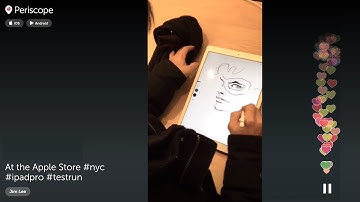 Jim LEE testing the iPad Pro | Periscope