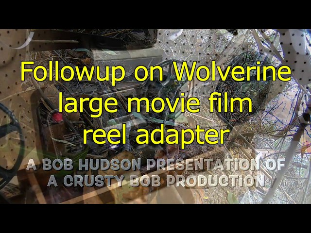 test of DIY large reel adapter for Wolverine Moviemaker 8mm movie film  scanner 